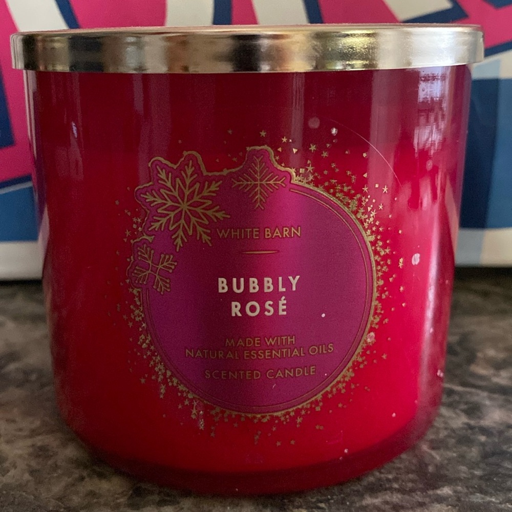 Bath & Body Works 3-Wick candles Bubbly Rose